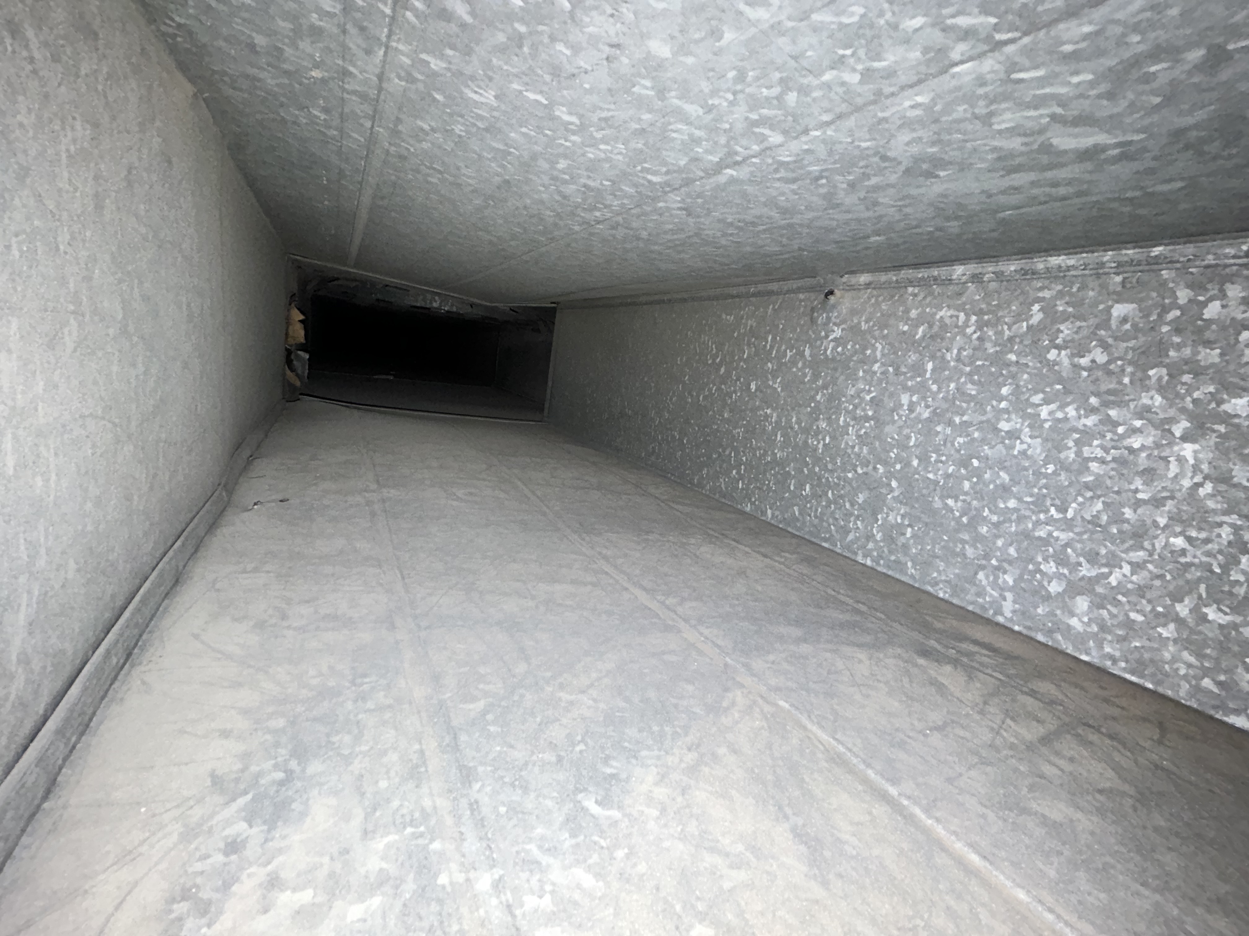 Air duct after cleaning